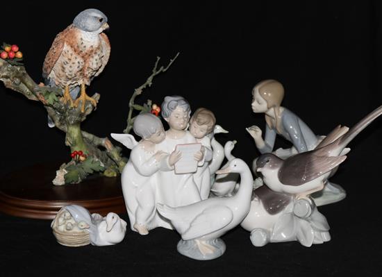 A collection of Lladro figures